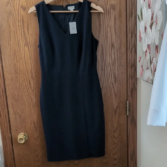 J. Crew Classic Navy Midi Dress - Picture 1 of 3